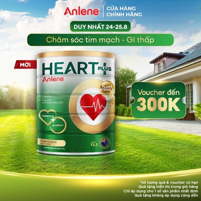 Sữa Bột Heart Plus lon 750g hỗ trợ sức khỏe tim mạch, có chỉ số đường huyết thấp