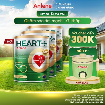 Combo 3 Sữa bột Anlene Heart Plus với dưỡng chất chăm sóc sức khỏe tim mạch 750g/lon