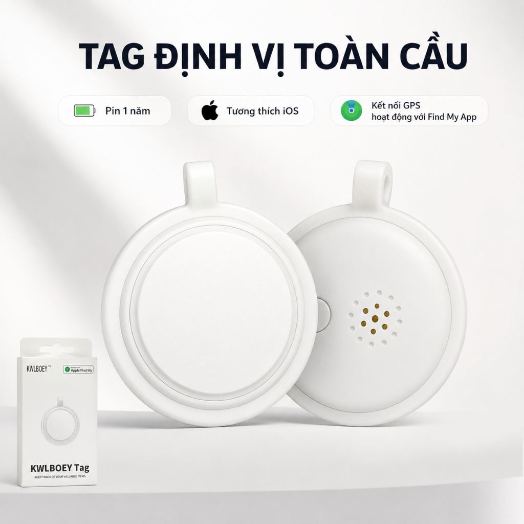 Định Vị GPS Mini Thiết Bị Không Dây Định Vị Mini GPS Định Vị Toàn Cầu Nhỏ Gọn, Pin Trâu 12 Tháng