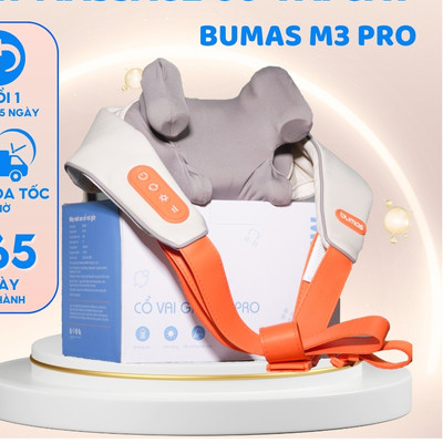 Máy Massage Cổ Vai Gáy BUMAS M3 Pro – 8 Điểm Chạm Silicon, Mô Phỏng Tay Người, Giảm Đau Nhức Tại Nhà