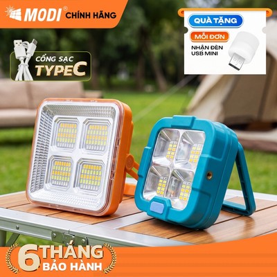 Đèn Tích Điện Năng Lượng Mặt Trời MODI SOLAR Đa Năng Sạc Cổng Type C Và Sạc Năng Lượng Tiện Lợi