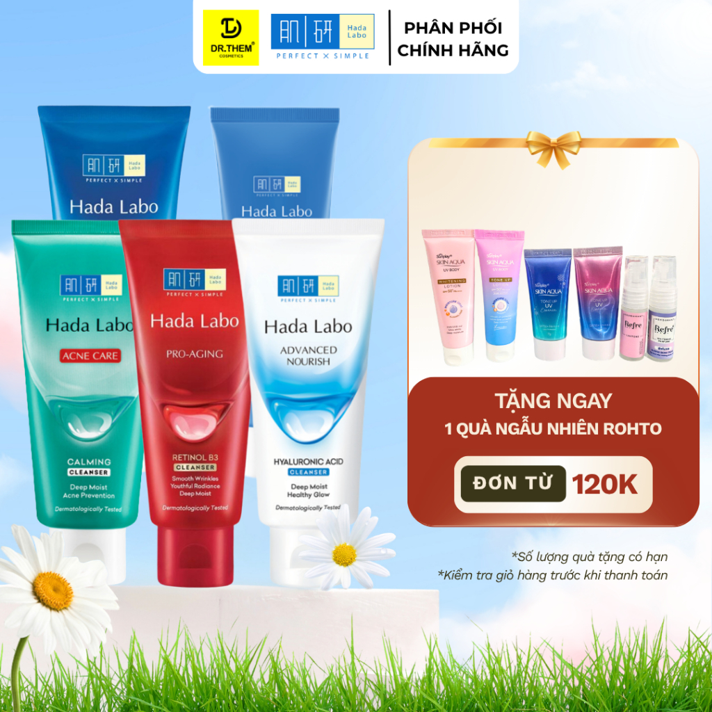 Sữa Rửa Mặt Hada Labo Premium / Advanced Nourish / Perfect White / Acne Care / Pro Anti Aging Cleanser 80g - Dr Thêm