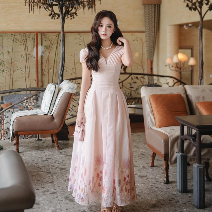 TIELA Đầm váy hoa cổ tim - Almira Dress