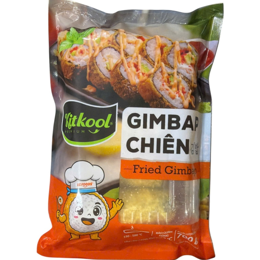 Gimbap Chiên Kitkool Premium 700g | Kimbap Chiên Hàn Quốc Nhân Rau Củ – Món Ăn Vặt Tiện Lợi