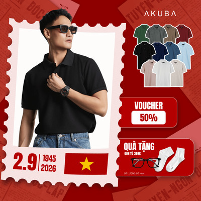 Áo Polo Nam AKUBA Form Slimfit Chất Vải Cotton Mềm Mịn Thoáng Khí Thoáng Mát | 01HE1055