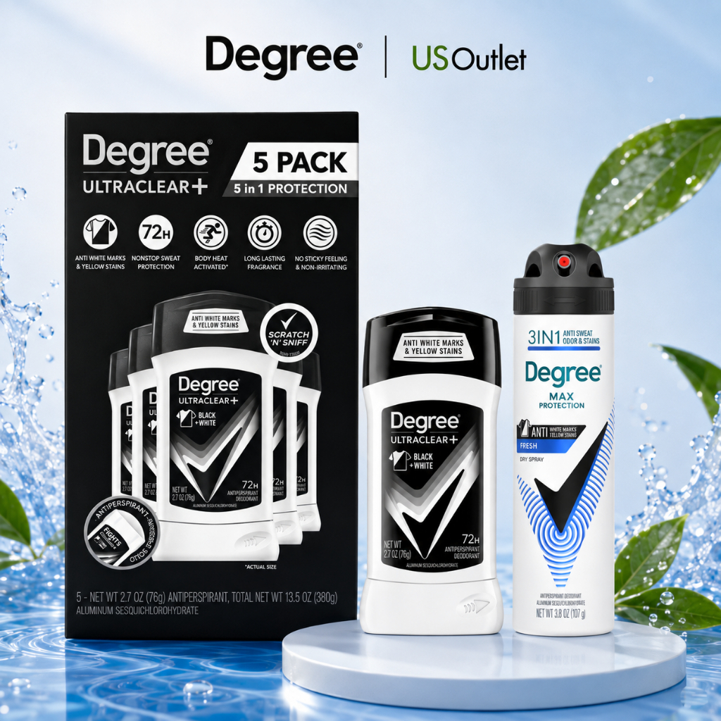 Sáp Khử Mùi Degree UltraClear 72H 76g - Lăn Khử Mùi Nam Degree Hương Thơm Nam Tính - Nhập Mỹ