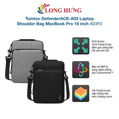 Túi đeo chéo Tomtoc DefenderACE-A03 Laptop Shoulder Bag MacBook Pro 16 inch A03F2 - Hàng chính hãng