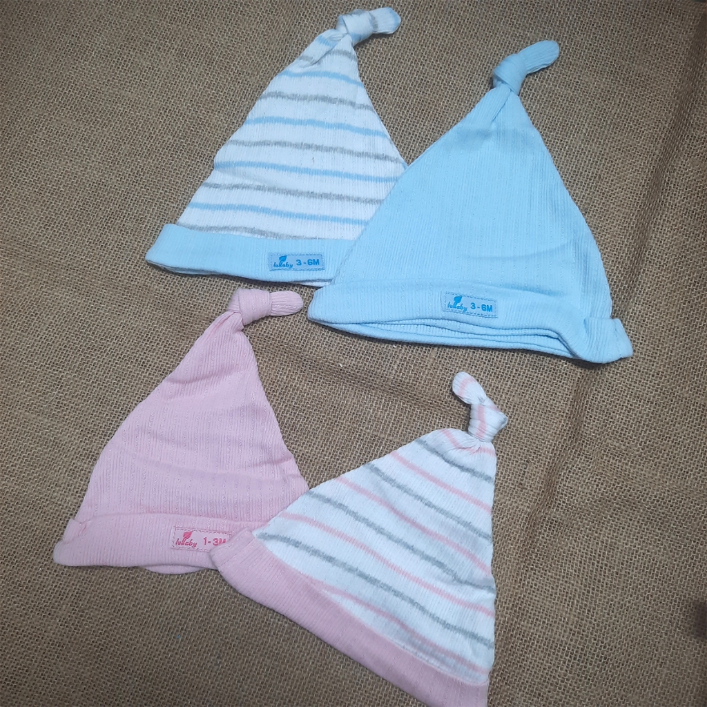 01 Chiếc mũ Sơ Sinh Lullaby Cotton 100% Thắt Nút Mềm Mại, Co Giãn Thoải Mái Cho Bé