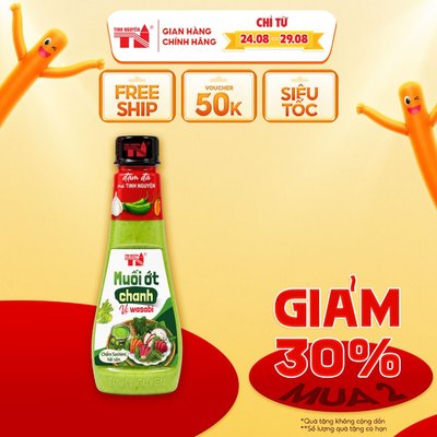 [DEAL MỞ BÁN] Muối Ớt Chanh Vị Wasabi Tinh Nguyên (200g)