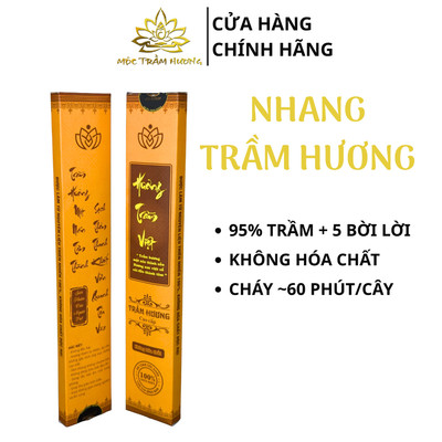 Nhang Trầm Hương Thơm Thờ Cúng 39cm Sạch Tự Nhiên Không Hóa Chất - MTH Jewelry