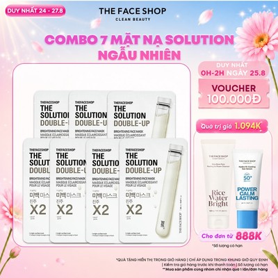 [SALE] Combo 7 Mặt Nạ Dưỡng Da THE FACE SHOP The Solution Double-Up 20ml
