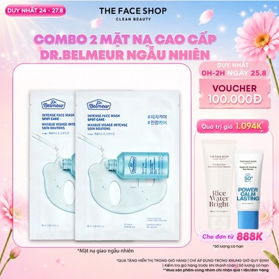 [SALE]Combo 2 Mặt Nạ The Face Shop Dr.Belmeur Làm Săn Chắc Da Intense Mask Peptide 40Ml (mix)