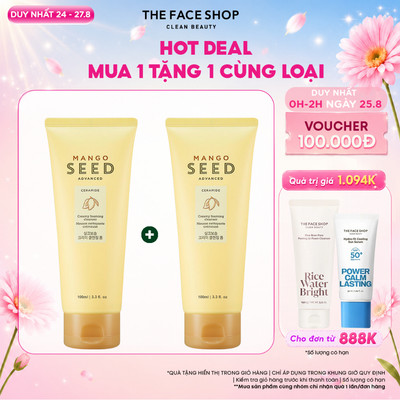 [SALE] Sữa Rửa Mặt Dưỡng Ẩm Thefaceshop Mango Seed Creamy Foaming Cleanser 100ml
