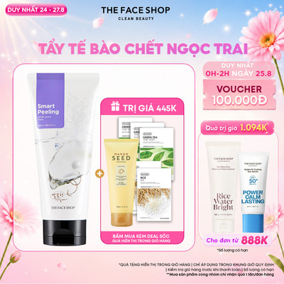[SALE]Gel Làm Sạch Tế bào Da C.h.ế.t THE FACE SHOP White Jewel 120ML