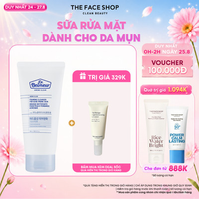 [SALE]Sữa Rửa Mặt Dành Cho Da Mụn THE FACE SHOP DR.BELMEUR AMINO 150ml
