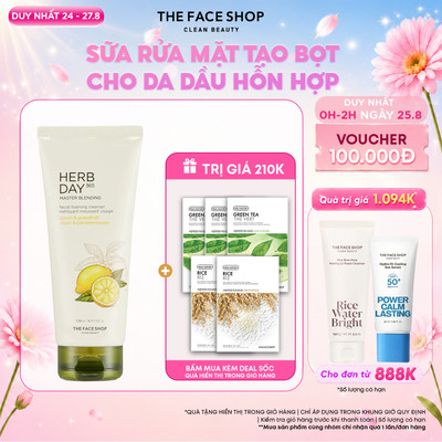 [SALE]Sữa Rửa Mặt Thefaceshop Herb Day 365 Facial Foaming Cleanser 170ml