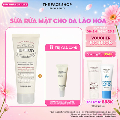 [SALE]Sữa Rửa Mặt Ngừa Lão Hóa TheFaceShop The Therapy Essential Cleanser 150ml