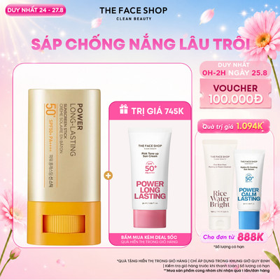 [SALE]Sáp Chống Nắng TheFaceShop Power Long-Lasting Stick Spf50+ Pa++++ (18G)
