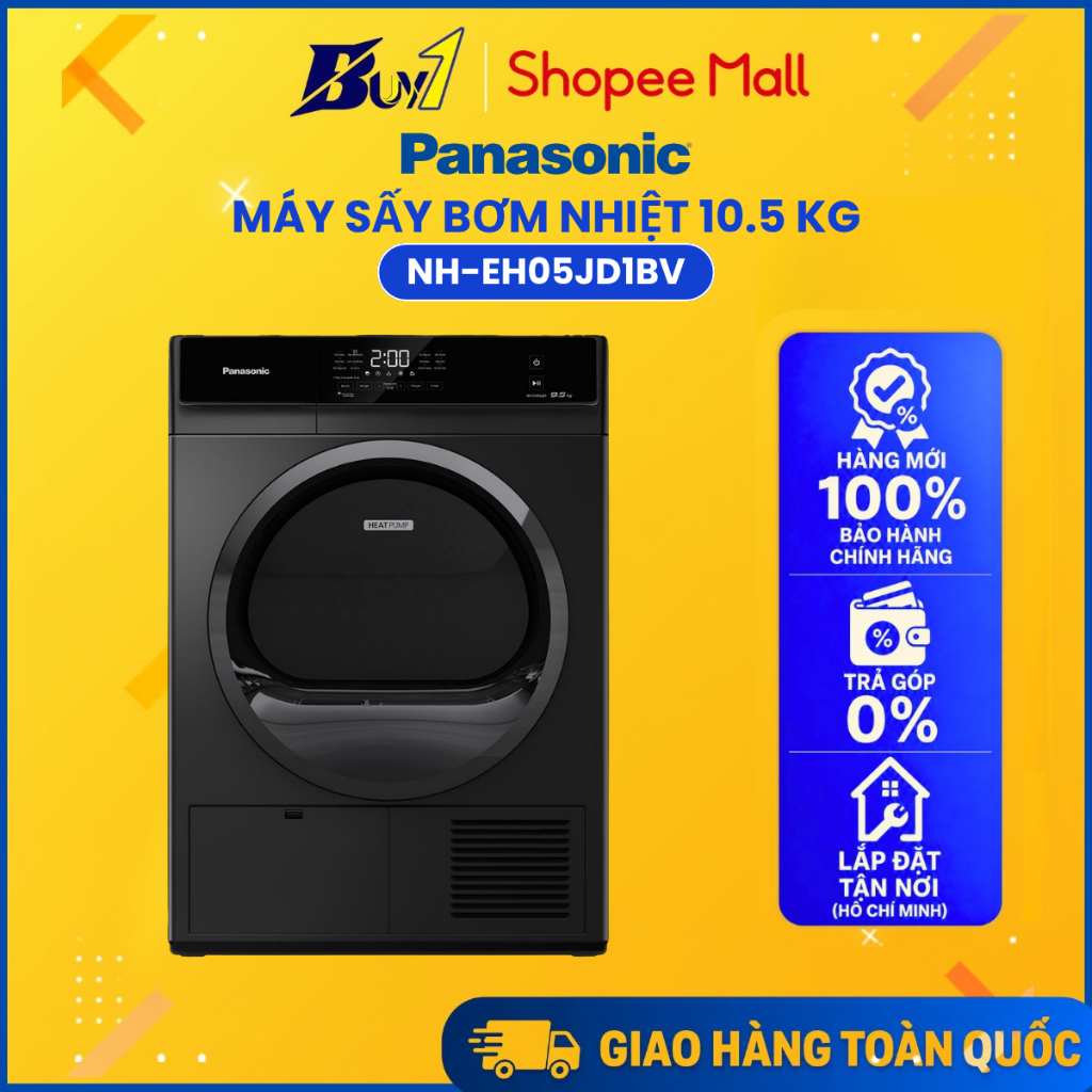 NH-EH05JD1BV - Máy sấy bơm nhiệt Panasonic 10.5 kg NH-EH05JD1BV - Hàng Chính Hãng