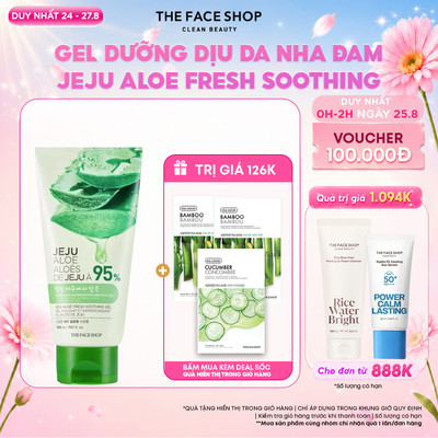 [SALE] Gel Dưỡng Da Đa Năng TheFaceShop Jeju Aloe Fresh Soothing Gel (Tube) 300ml