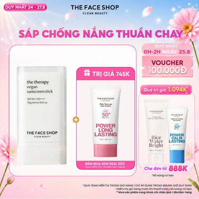 [SALE]Sáp Chống Nắng Thuần Chay Dạng Thỏi THE FACE SHOP The Therapy Vegan 18g
