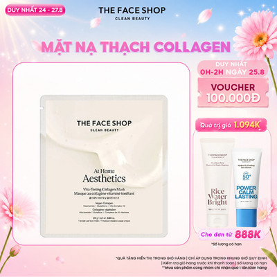 [SALE] Mặt Nạ THE FACE SHOP Làm Mềm Mại Da At Home Aesthetics Vita-Toning Collagen Mask 24g