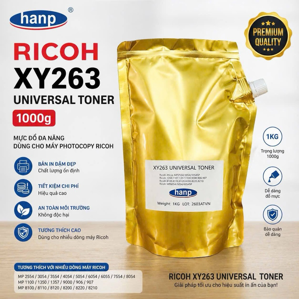 Mực Đổ Ricoh 7500 / 7001 / 3054 / 5055 / 6055 ( Hanp - Túi vàng cao Cấp )