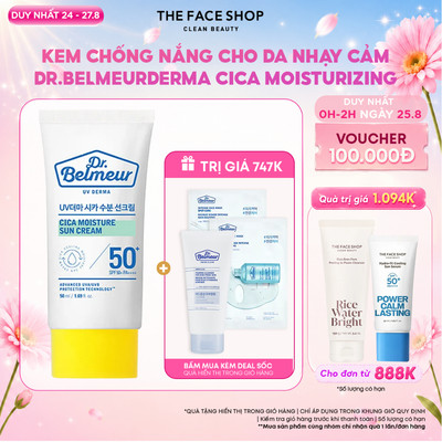 [SALE]Kem Chống Nắng Dr.Belmeur Bảo Vệ Da UV Derma Cica Moisturizing Sun 50ml