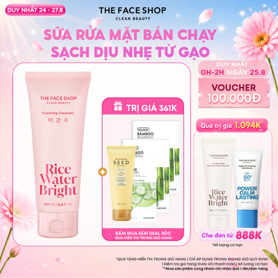 [SALE] Sữa Rửa Mặt Làm Sạch Da Thefaceshop Rice Water 150ml
