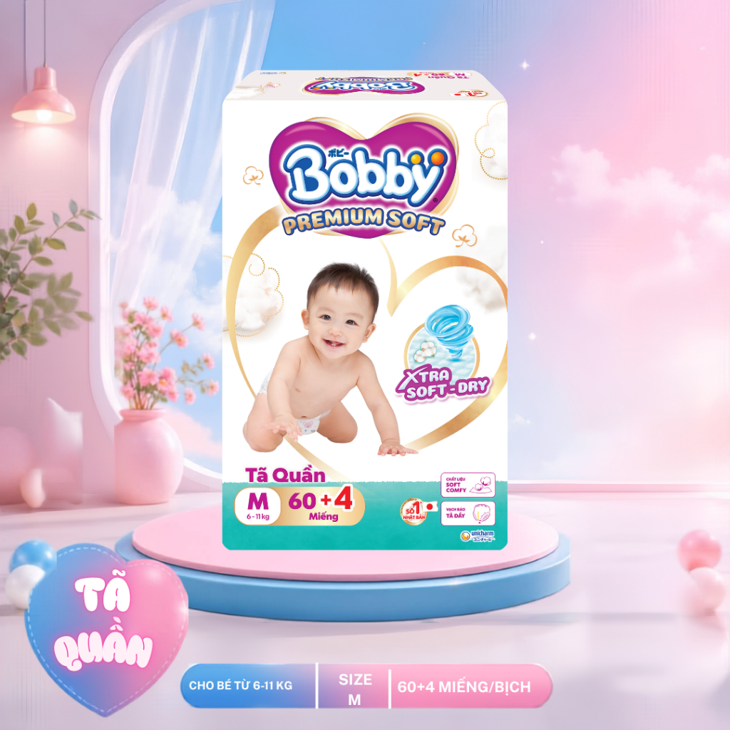 Tã/Bỉm Quần Bobby Premium Soft_NTCR