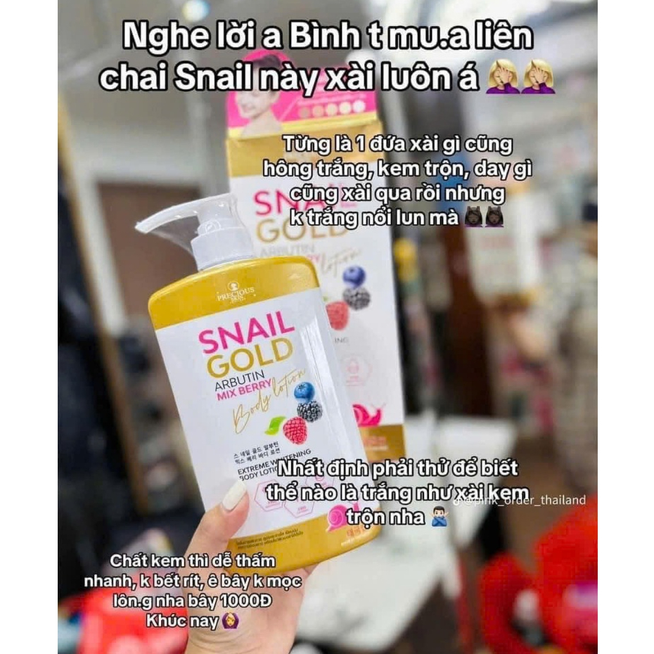 Sữa Dưỡng Thể Trắng Da Snail Gold 500ml