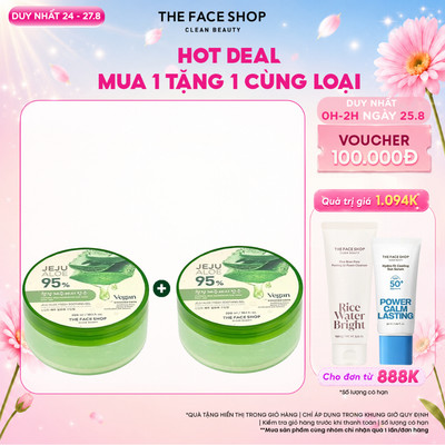 [FS]Combo 2 Gel Dưỡng Da Đa Năng TheFaceShop Jeju Aloe Fresh Soothing Gel 300mlx2