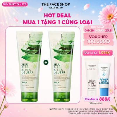 [FS] Combo 2 Sữa Rửa Mặt Làm Mịn Da THE FACE SHOP Jeju Aloe Fresh 150ml
