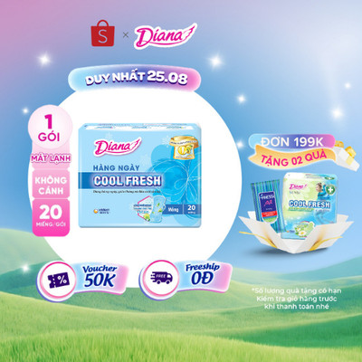 Băng vệ sinh Diana hàng ngày Sensi Cool Fresh 20 miếng/gói