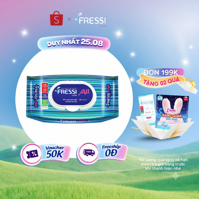 Khăn ướt chăm sóc gia đình Fressi Care All 100 miếng