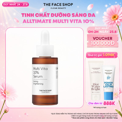 [Sản Phẩm Mới] Tinh Chất Dưỡng Sáng, Mờ Thâm Thefaceshop Alltimate Multi Vita 10% Serum 30ml
