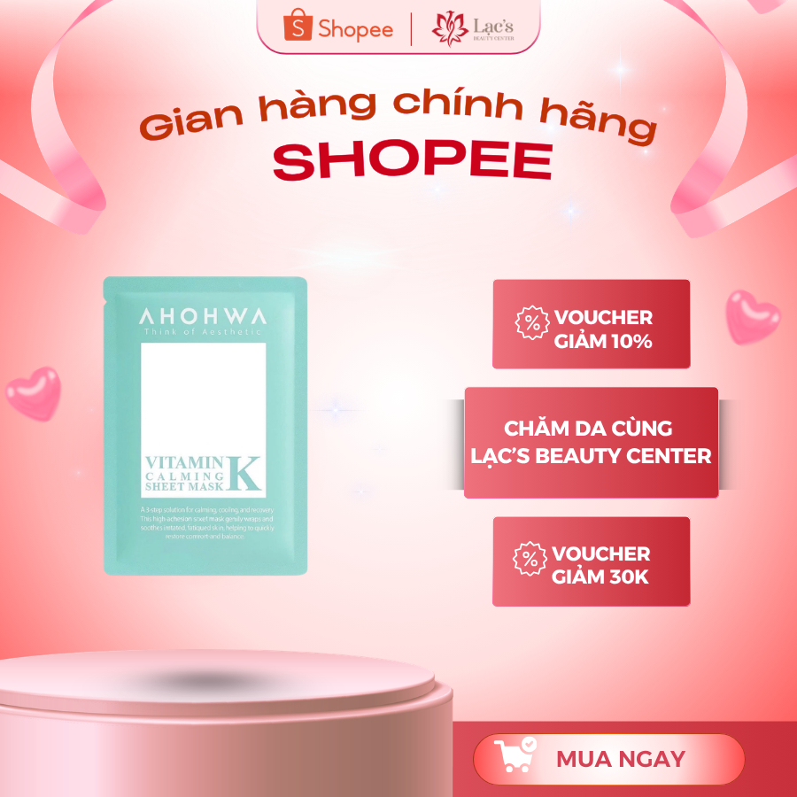 Mặt Nạ Cấp Ẩm Phục Hồi Vitamin K AHOHWA Vitamin K Calming Mask 23ml
