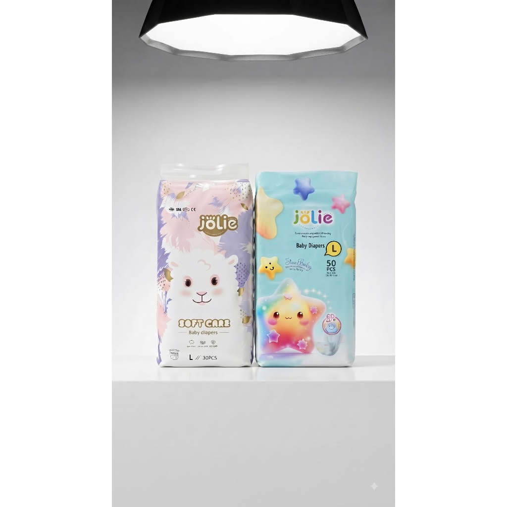 Jolie Combo 2 bịch 100 miếng tã bỉm phiên bản nâng cấp, mỏng nhẹ thấm hút hiệu…