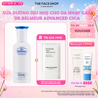 [VOUCHER 8% TỐI ĐA 120K]Sữa Dưỡng Da TheFaceShop Dr.Belmeur Advanced Cica Emulsion 150ML