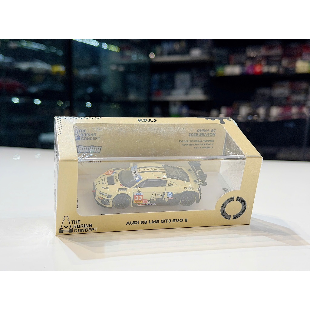 XE MÔ HÌNH AUDI R8 LMS EVO II TBC,TỶ LỆ 1/64 KILOWORKS