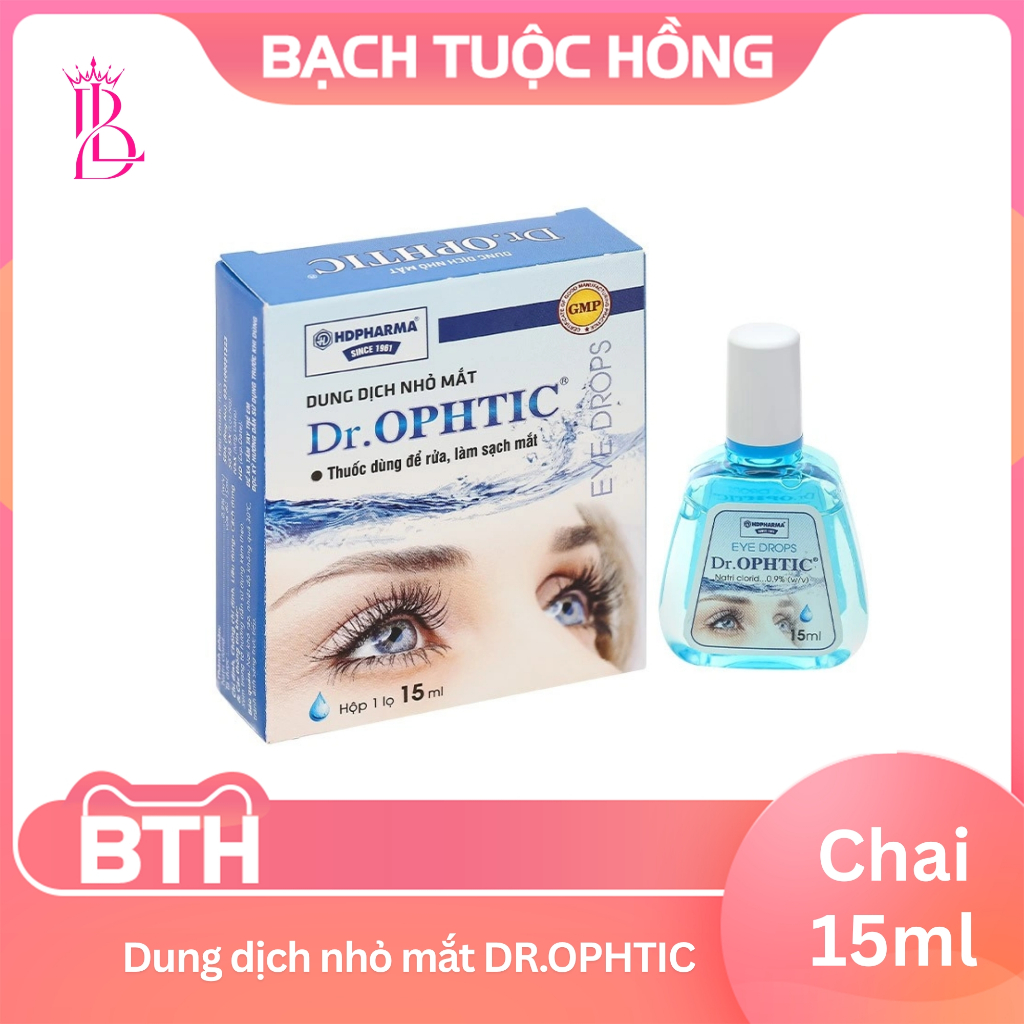 Combo Dung dịch nhỏ mắt Dr.Ophtic 22 HD Pharma 15ml + Nước rửa mắt kính SHINY
