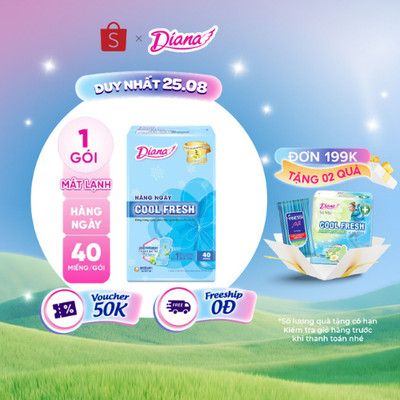 Băng vệ sinh Diana hàng ngày Sensi Cool Fresh 40 miếng/gói