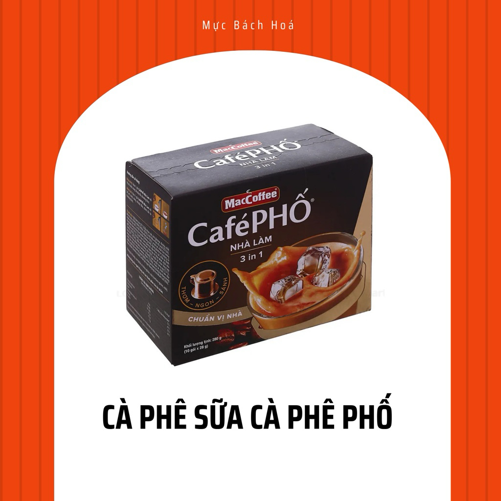 MacCoffee Cà Phê Phố - Cafe sữa Phố nhà làm hộp 10 gói/280g