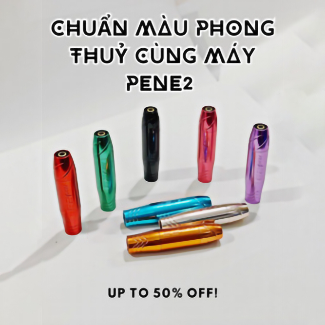Pen E2 Mini Logo Chìm Ghim Hạt, Đi Sợi Nét