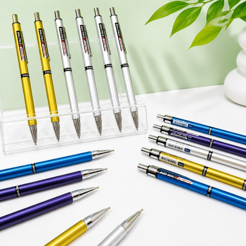 [Back To School] Hộp 12 Bút Bi Bấm G-Star Todo Suyo Ngòi 0.7mm Mực Xanh Êm VPP Hải Hà