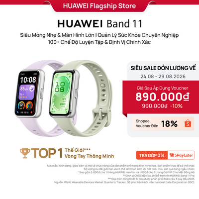 Vòng Đeo Tay Thông Minh HUAWEI Band 11 Series | Mỏng Nhẹ, Màn Hình Lớn| Quản Lý Sức Khỏe Nâng Cao| 100+ Chế Độ Luyện Tập