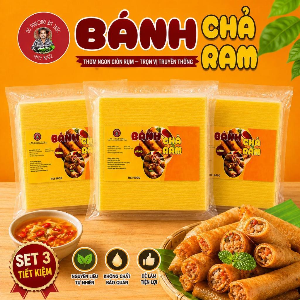 Bánh Chả Ram Cuốn Nem Bu Phương | Vỏ Ram Cuốn Nem Dẻo Dai, Chiên Giòn Lâu, Làm Nem Rán, Chả Ram