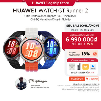 Đồng Hồ Thông Minh HUAWEI WATCH GT Runner 2 | Ultra Performance | Định Vị Siêu Chính Xác | Chế Độ Marathon Chuyên Nghiệp