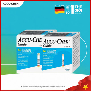 Bộ 2 Hộp Que Thử Đường Huyết ACCU-CHEK Guide Mỗi Hộp 50 Que Thử Đường Huyết