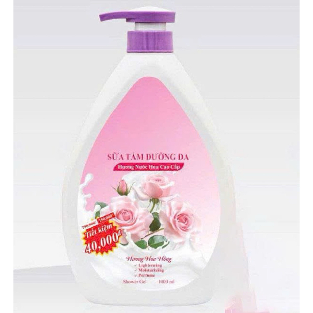 Sữa Tắm Miracle Hương Hoa Hồng, Lavender 1 lít - Mỹ phẩm chính hãng